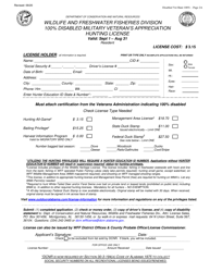 100% Disabled Military Veterans Appreciation Hunting License - Resident - Alabama, Page 2