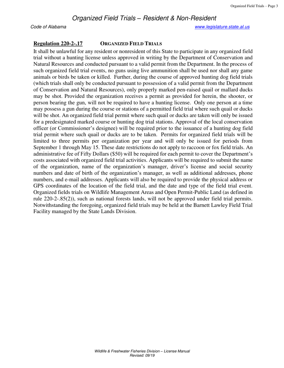 Organized Field Trials - Alabama, Page 3