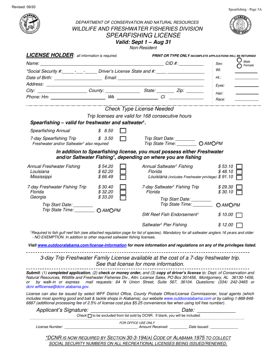 Spearfishing License - Resident - Alabama, Page 4