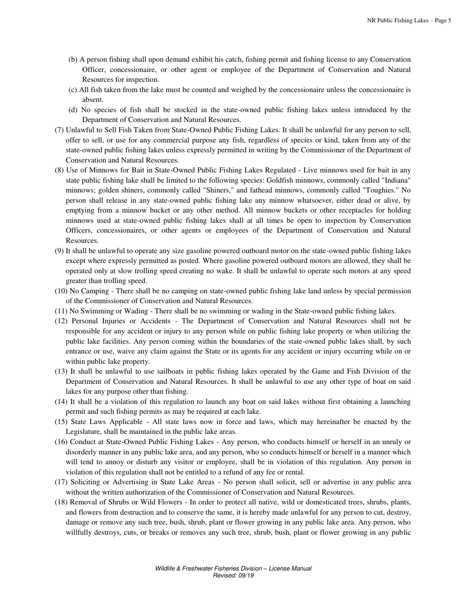 Public Fishing Lakes License - Non-resident - Alabama, Page 6