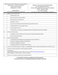 Document preview: Industrial - Non-process Water Dischargers Permit Application Checklist - Alabama