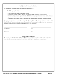 Form 25D-17 Alaska Veteran Preference Certification - Alaska, Page 2