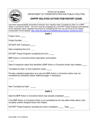 Document preview: Form 25D-113 Swppp Delayed Action Item Report (Dair) - Alaska