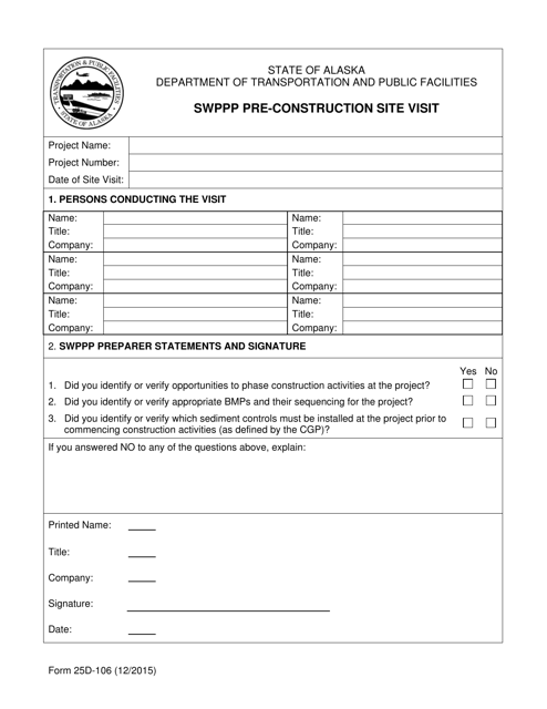 Form 25D-106  Printable Pdf