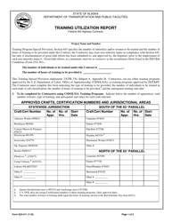 Document preview: Form 25A-311 Training Utilization Report - Alaska