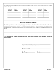 Form 25D-9 Bid Form - Alaska, Page 2
