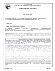 Form 25D-10H Construction Contract (Highway) - Alaska