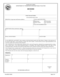 Form 25D-14 &quot;Bid Bond&quot; - Alaska
