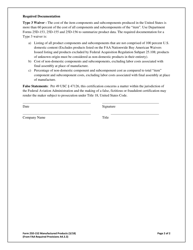 Form 25D-152 Certificate for Buy American Compliance for Manufactured Products - Alaska, Page 2