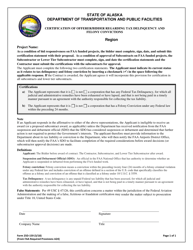Document preview: Form 25D-159 Certification of Offerer/Bidder Regarding Tax Delinquency and Felony Convictions - Alaska