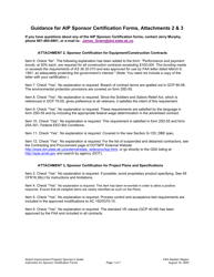 Document preview: Instructions for Attachment 2, 3 Aip Sponsor Certification Form - Alaska