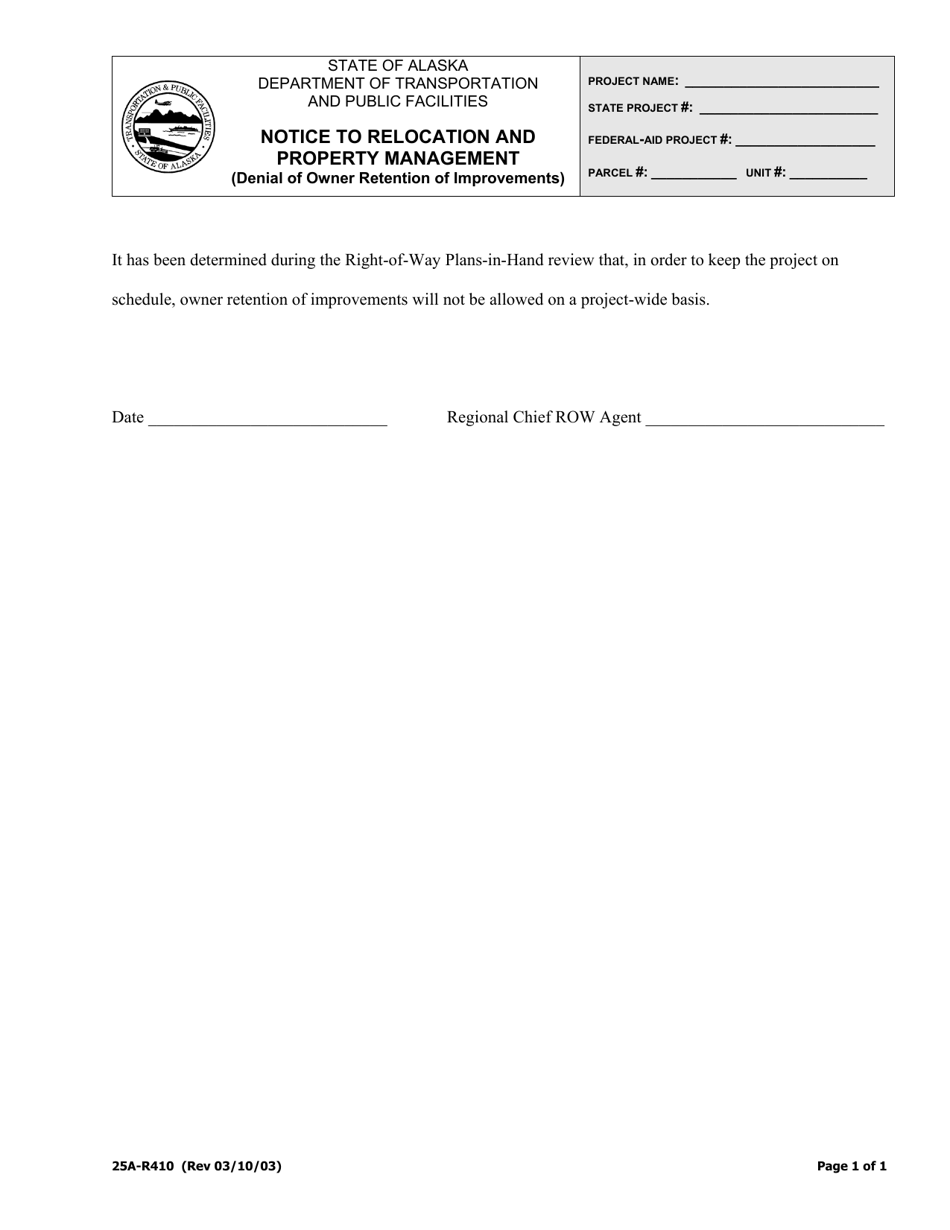 25a Form.pdf Form 25A-R410 - Fill Out, Sign Online and Download Printable PDF ...