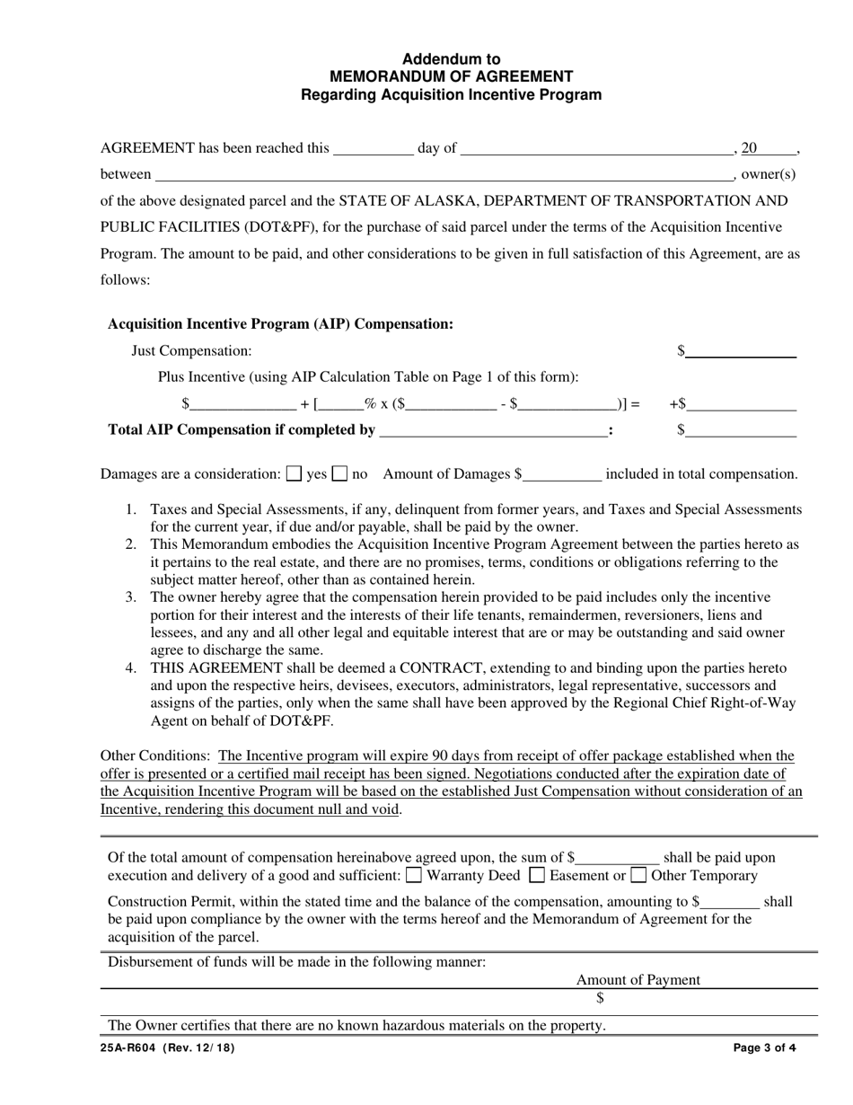 Form 25A-R604 Acquisition Incentive Program - Alaska, Page 3