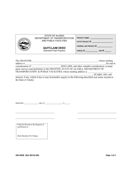 Document preview: Form 25A-R638 Quitclaim Deed (Standard/Total Property) - Alaska