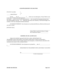 Form 25A-R649 Temporary Construction Easement (Standard/Total Property) - Alaska, Page 2