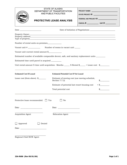 Form 25A-R686 Protective Lease Analysis - Alaska