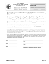 Document preview: Form 25A-R683 Disclaimer of Interest Lessor - Lessee Release - Alaska