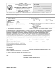 Document preview: Form 25A-R757 Request for Determination of Entitlement for Payment in Lieu of Moving Costs (Business or Farm) - Alaska