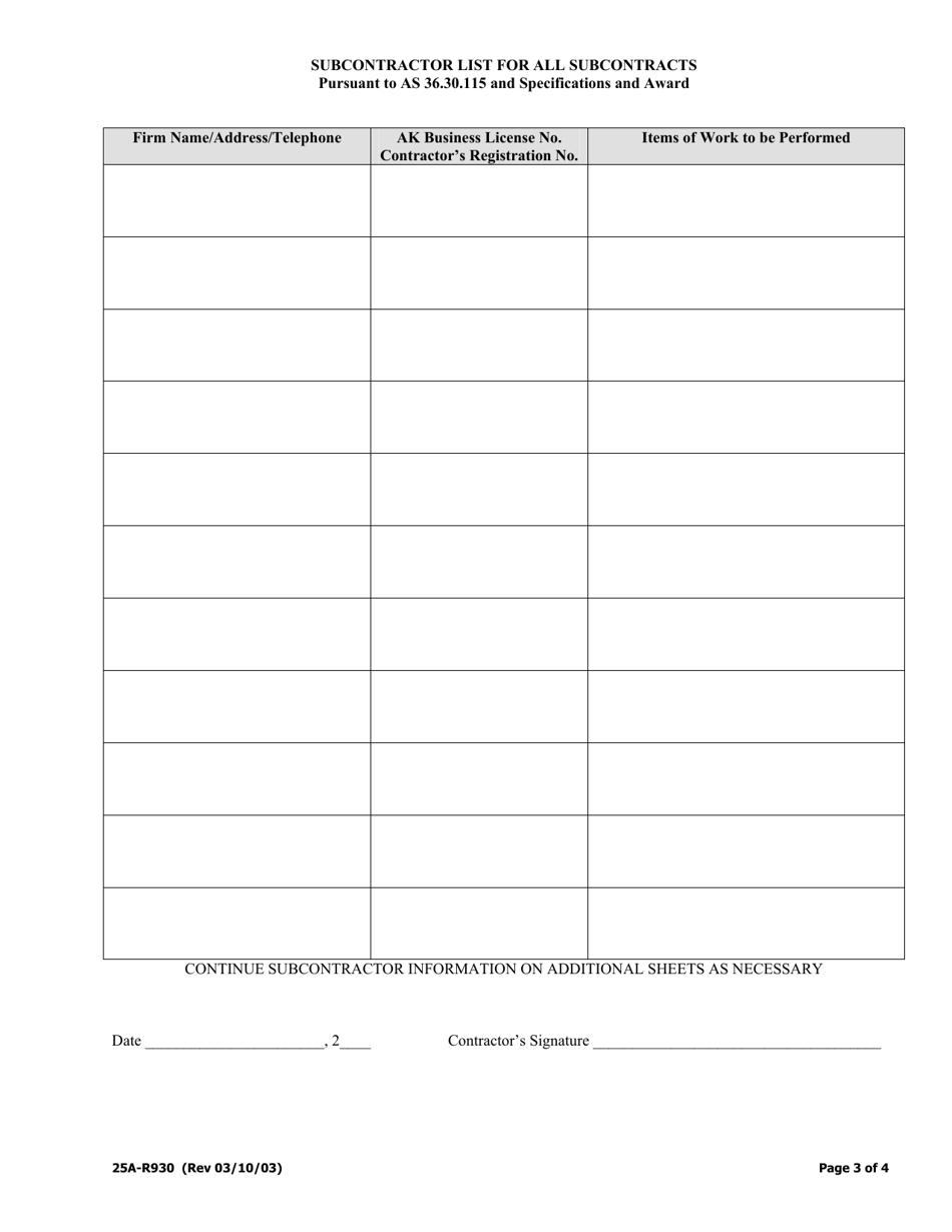 Form 25A-R930 Specifications and Award for Demolition of Structures - Alaska, Page 3