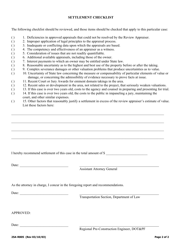 Form 25A-R805 Pre-trial Settlement Report and Recommendation (23 C.f.r. Subpart D) - Alaska, Page 2