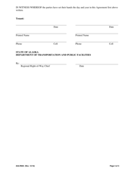 Form 25A-R950 Rental Agreement (Residential Acquisition) - Alaska, Page 3