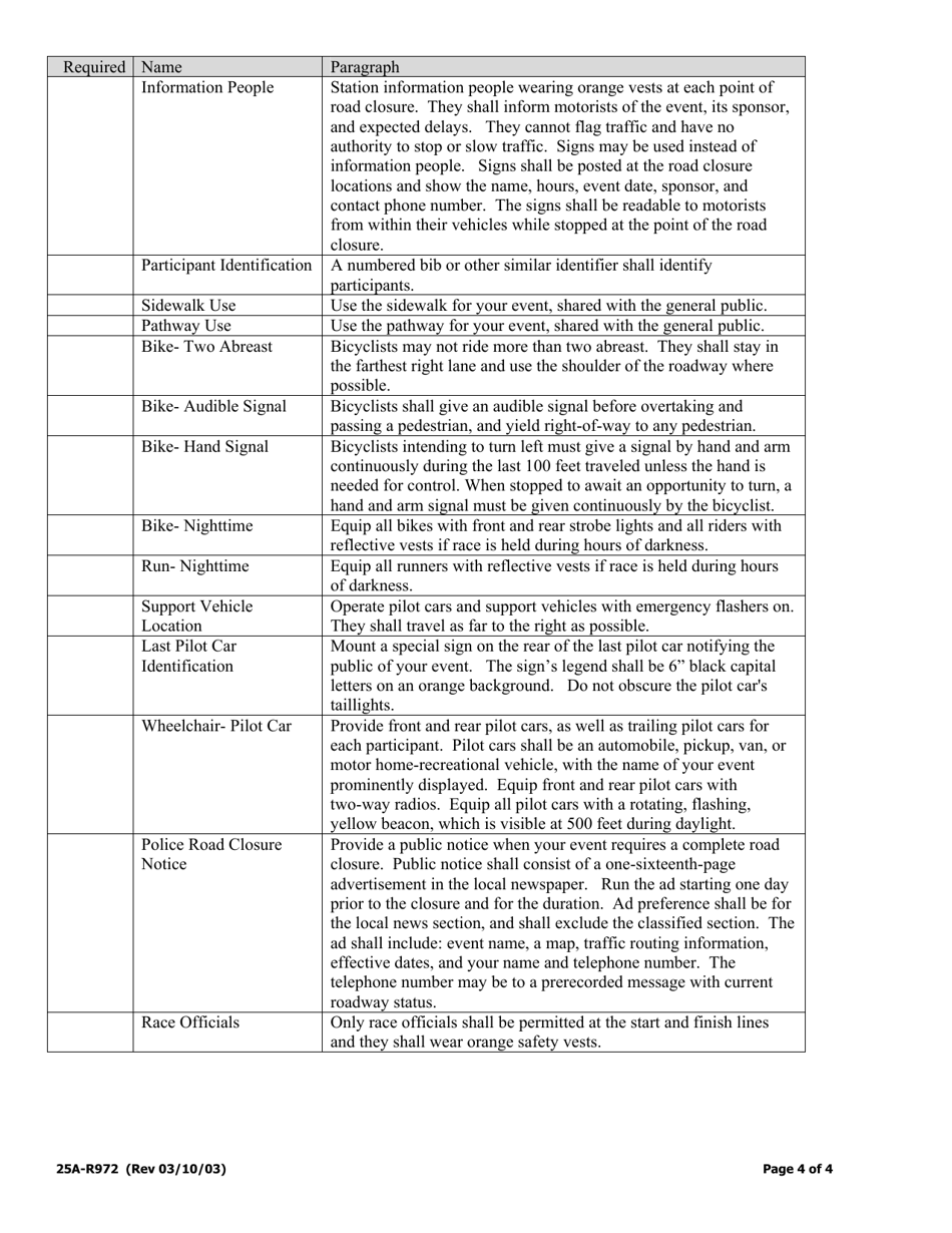 Form 25A-R972 Highway Event Permit - Alaska, Page 4