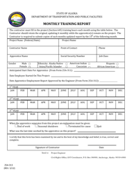 Form 25A-313 Download Fillable PDF or Fill Online Monthly Training ...