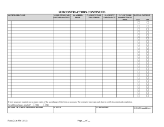 Form 25A-336 Monthly Summary of Disadvantaged Business Enterprise Participation - Alaska, Page 2