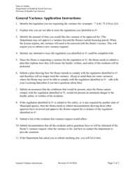 General Variance Application for Residential Licensing - Alaska, Page 4