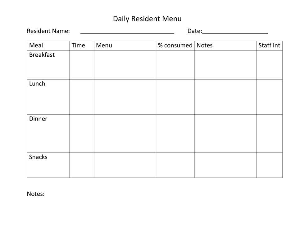Alaska Daily Resident Menu Fill Out, Sign Online and Download PDF Templateroller