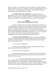 Advance Health Care Directive - Alaska, Page 6