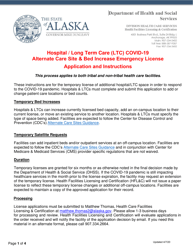 Document preview: Hospital/Long Term Care (Ltc) Emergency Licensure Application - Alaska