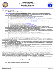 Form Hospice1001 Hospice Agency Licensure Application - Alaska, Page 10
