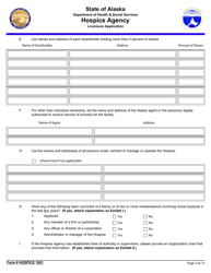 Form Hospice1001 Hospice Agency Licensure Application - Alaska, Page 3