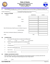 Form Hospice1001 Hospice Agency Licensure Application - Alaska, Page 8