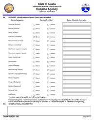 Form Hospice1001 Hospice Agency Licensure Application - Alaska, Page 9