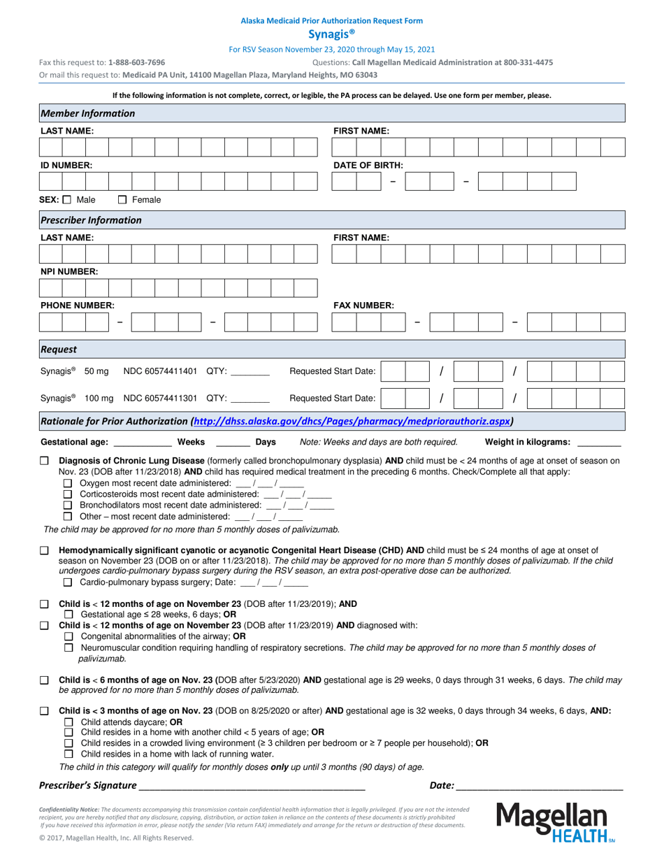 2021 Alaska Alaska Medicaid Prior Authorization Request