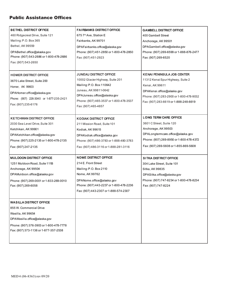 Form MED4 Medicaid Application for Adults and Children With Long Term Care Needs - Alaska, Page 10