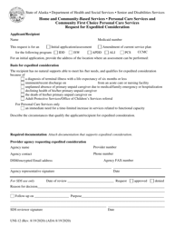 Form UNI-12 Request for Expedited Consideration - Alaska