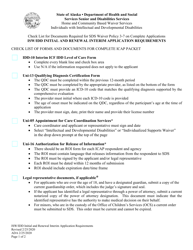 Isw/Idd Initial and Renewal interim Application Checklist - Alaska
