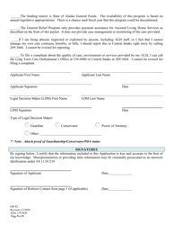 Form GR-02 Renewal Application for General Relief Assisted Living Care - Alaska, Page 9