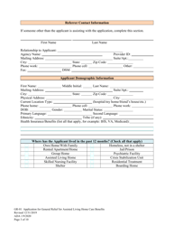 Form GR-01 Application for General Relief for Assisted Living Home Care Benefits - Alaska, Page 3
