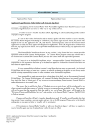 Form GR-01 Application for General Relief for Assisted Living Home Care Benefits - Alaska, Page 9