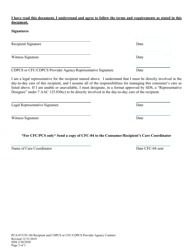 Form CFC-04 (PCA-07) Consumer Directed Personal Care Services (Cdpcs) and Community First Choice Consumer Directed Personal Care Services (Cfc/Cdpcs) Recipient and Cdpcs or Cfc/Cdpcs Provider Agency Contract - Alaska, Page 3