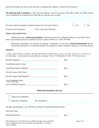 Form CFC-02 (PCS-15) Application for Personal Care Services and Cfc-Personal Care Services When Traveling - Alaska, Page 2
