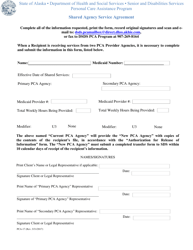 Document preview: Form PCA-17 Shared Agency Service Agreement - Alaska