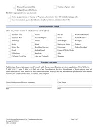 Form CERT-06 Service Declaration: Care Coordination Services - Alaska, Page 2