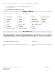 Form CERT-08 Service Declaration: Adult Day Services - Alaska, Page 2