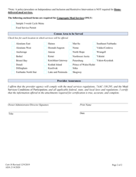 Form CERT-18 Service Declaration: Meal Services - Alaska, Page 2