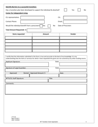 Form LTC-03 Nursing Facility Transition Grant Application - Alaska, Page 3